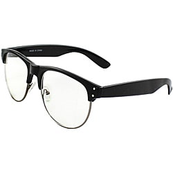 Unisex P9068CLBKCL UV400 Black/Clear Studded Retro Plastic Sunglasses