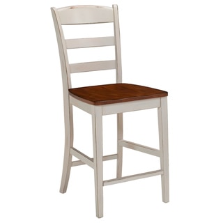 Monarch Antiqued White Bar Stool by Home Styles