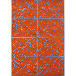 Alliyah Handmade Red Orange New Zealand Blend Wool Rug (8' x 10')