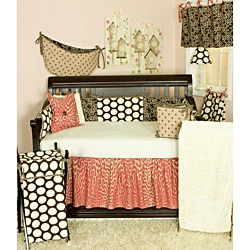 Cotton Tale Raspberry Dot 8-piece Crib Bedding Set