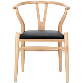 Wishbone Chair with Leatherette Seat