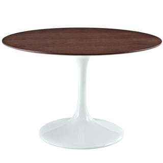 Eero Saarinen Style Walnut/ White 48-inch Tulip Dining Table