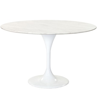 Eero Saarinen Reproduction 48-inch White Marble Tulip Dining Table