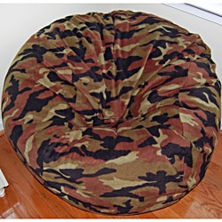 Ahh Products Woodland Camouflage Fleece Washable Bean Bag Chair