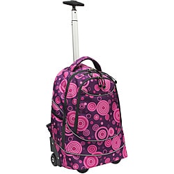 Pacific Gear by Traveler's Choice Horizon Purple Bubbles Rolling 15-inch Laptop Backpack