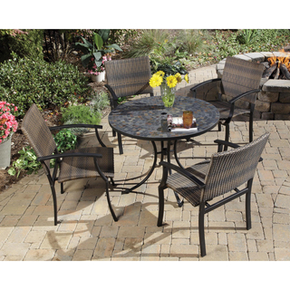 Stone Harbor 5-piece Slate Dining Set with Newport Chairs by Home Styles