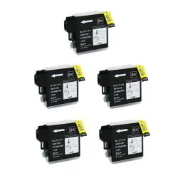 Brother LC65 Compatible Black Ink Cartridge (Pack of 5)
