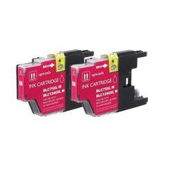 Brother LC75 Compatible Magenta Ink Cartridge (Pack of 2)