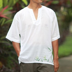Men's Cotton 'Bamboo Jungle' Shirt (Indonesia)