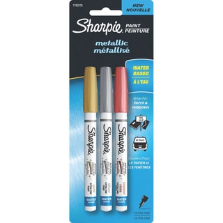 Sharpie Metallic Paint Pen Extra-Fine 3/Pkg-Gold/Silver/Copper