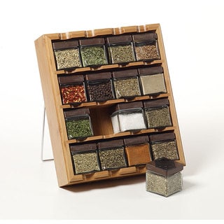Kamenstein16 Cube Bamboo Inspirations Spice Rack