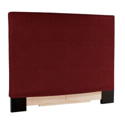 Slip-covered King-size Red Faux Leather Headboard