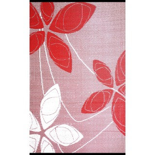 b.b.begonia Alaska Reversible Design Red and White Outdoor Area Rug (4' x 6')