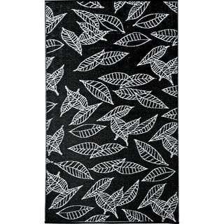 b.b.begonia Arctic Reversible Design Black and White Outdoor Area Rug (5' x 8')