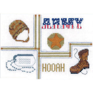 Army Sampler Mini Counted Cross Stitch Kit-7"X5" 14 Count