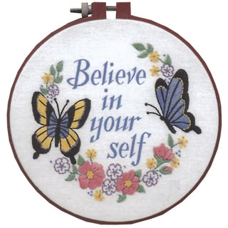 Learn-A-Craft Believe In Yourself Crewel Embroidery Kit-6" Round