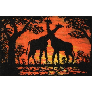Giraffes At Sunset Latch Hook Kit