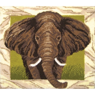 Elephant Portrait Latch Hook Kit