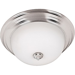 Triomphe One-Light Flush-Mount Brushed-Steel Fixture