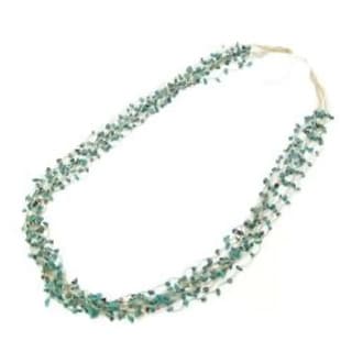 Hand-braided Thread Turquoise Enchantment Multistrand Necklace (Thailand)