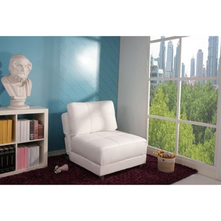 New York White Convertible Chair Bed