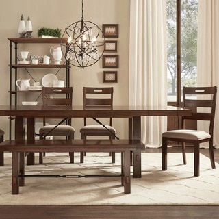 Swindon Rustic Oak Turnbuckle Extending Dining Set by iNSPIRE Q Classic (3 options available)