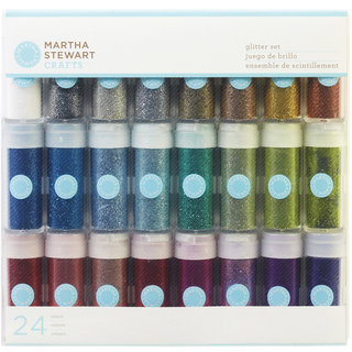 Martha Stewart Essentials Glitter Set .37 Ounce 24/Pkg-