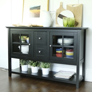 Black 52-inch Wood Console Table/ Buffet