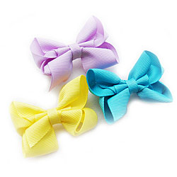 Assorted Solid Boutique Bow Clips (Set of 3)