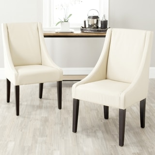 Safavieh En Vogue Dining Sloping Arm Chairs Cream Side Chairs (Set of 2)