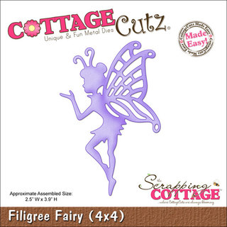 CottageCutz Die 4"X4"-Filigree Fairy Made Easy