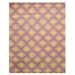 EORC Hand-tufted Wool Purple Paris Rug (7'9 x 9'9)