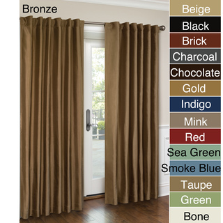 VCNY Interlined Faux Silk Rod Pocket 84-inch Curtain Panel