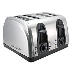 Brentwood Brushed Stainless Steel Finish 4-slice Toaster