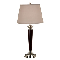 Graham 30-inch High With Tobacco Brushed Steel Finish Table Lamp