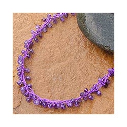 Handmade Amethyst 'Chiang Mai Radiance' Necklace (Thailand)