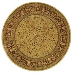 Safavieh Handmade Persian Legend Ivory/ Rust Wool Oriental Rug (3' 6" Round)