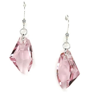 Jewelry by Dawn Pink Crystal Galactic Sterling Silver Earrings