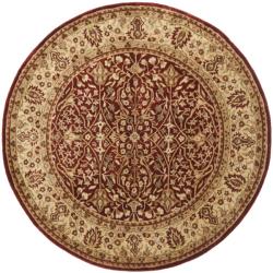 Safavieh Handmade Persian Legend Rust/ Beige Wool Rug (3'6 Round)
