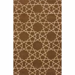 nuLOOM Handmade Marrakesh Trellis Brown Wool Rug (5' x 8')