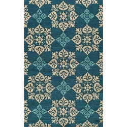South Beach Indoor/Outdoor Blue Medallions Rug (8' x 10')