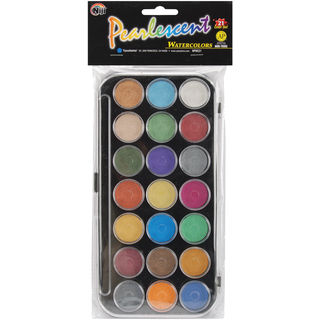Pearlescent Watercolor Paint Cakes 21/Pkg-Assorted Colors