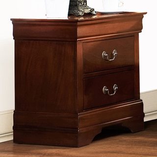 TRIBECCA HOME Milford Louis Phillip Warm Brown Traditional 2-drawer Nightstand