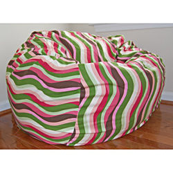 Ahh Products 36-Inch Wide Wavelength Guava Cotton Washable Bean Bag Chair