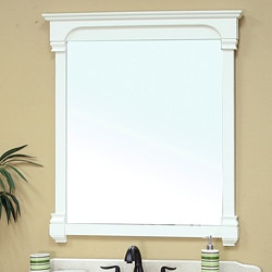 Bellaterra Home Cream White 42-inch Mirror
