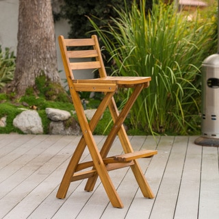 Tundra Outdoor Wood Barstool by Christopher Knight Home