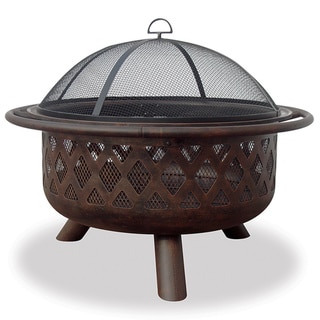 Bronze-Finished 32-Inch Metal Firebowl