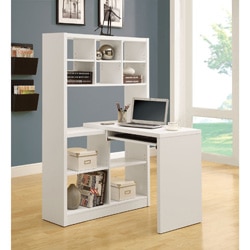 White Hollow-core Corner Desk
