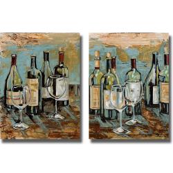 Heather French-Roussia 'Wine I and II' 2-piece Canvas Art Set