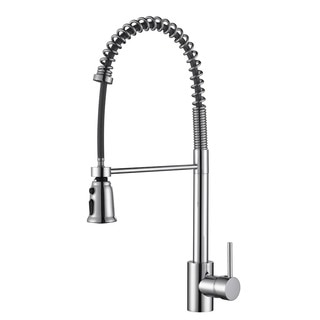 Ruvati RVF1215CH Polished Chrome Commercial Style Pullout Spray Kitchen Faucet
